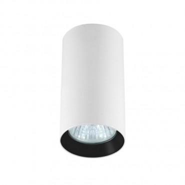 Tuba natynkowa Manacor 13 cm biało - czarna 1xGU10