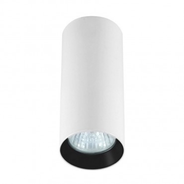 Tuba natynkowa Manacor 17 cm biało - czarne 1xGU10