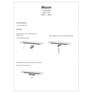 Reflektor do szynoprzewodów Magnetic Moon czarny LED 4000K