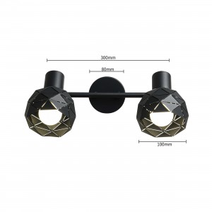 Spot Reus czarny 2xE14