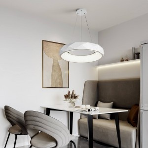 Lampa wisząca Reus biała LED 4000K