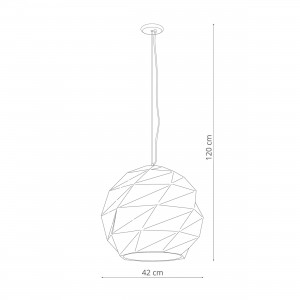 Lampa wisząca Reus biała 3xE27