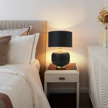 Lampa stołowa Tamiza 48 cm czarna 1xE27