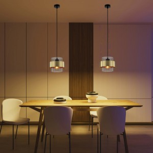 Lampa wisząca Miele dymna 1xE27