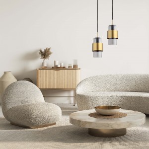 Lampa wisząca Miele dymna 1xE27