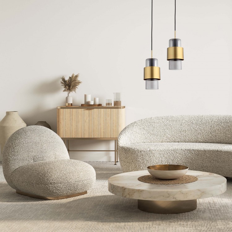 Lampa wisząca Miele dymna 1xE27 - 3193