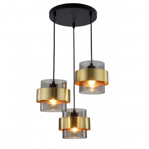 Lampa wisząca Miele dymna 3xE27