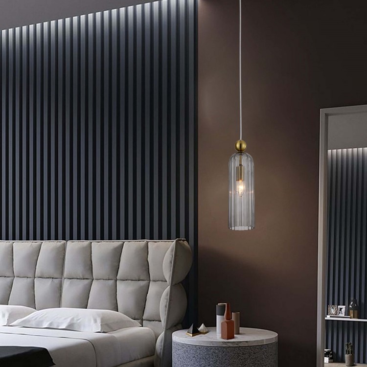 Lampa wisząca Piega 1 smoked 1xE14 - 3203