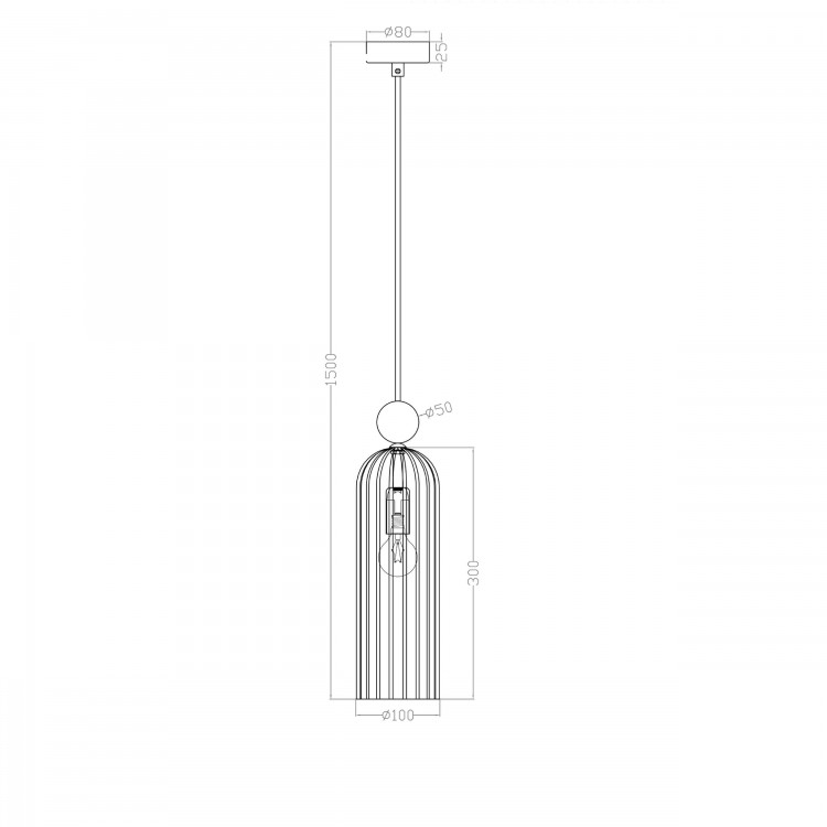 Lampa wisząca Piega 1 biała 1xE14 - 3218
