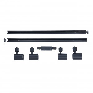 Zestaw oświetlenia szynowego Snow SET 1F czarny 4xGU10