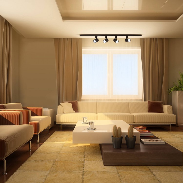 Zestaw oświetlenia szynowego Snow SET 1F czarny 4xGU10 - 3244