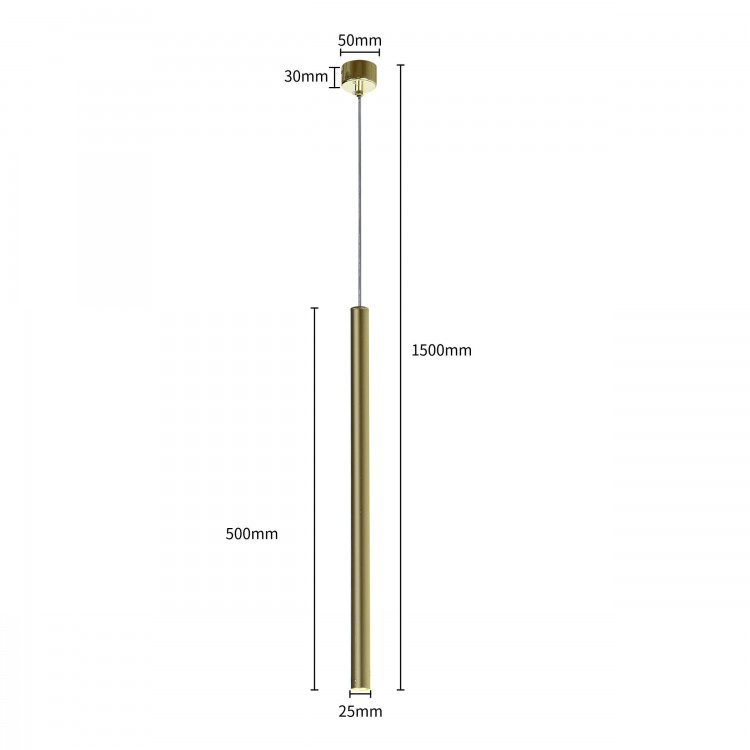 Lampa wisząca Lungo 1 złota 1xG9 - 3304
