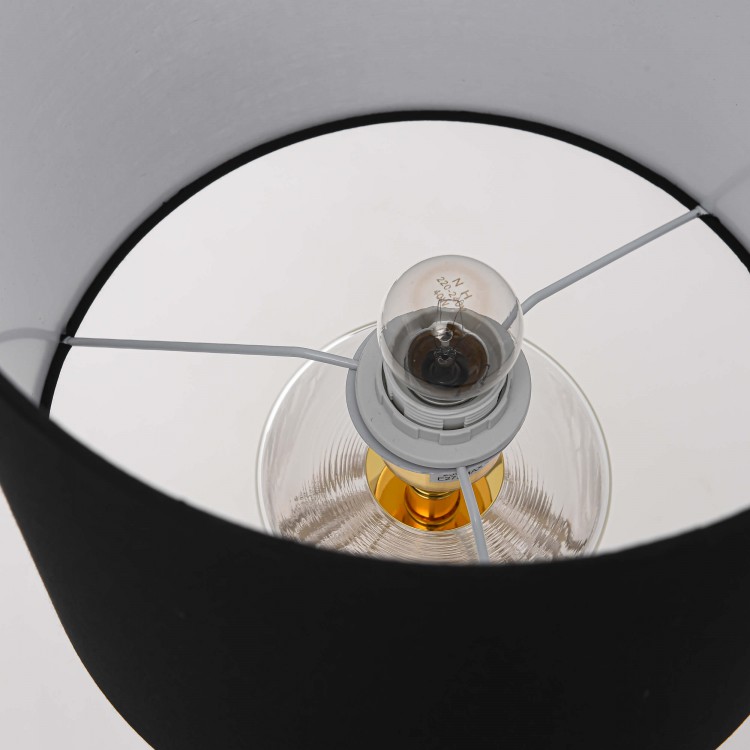 Lampa stołowa Sunflower czarno - transparentna 1xE27 - 3399