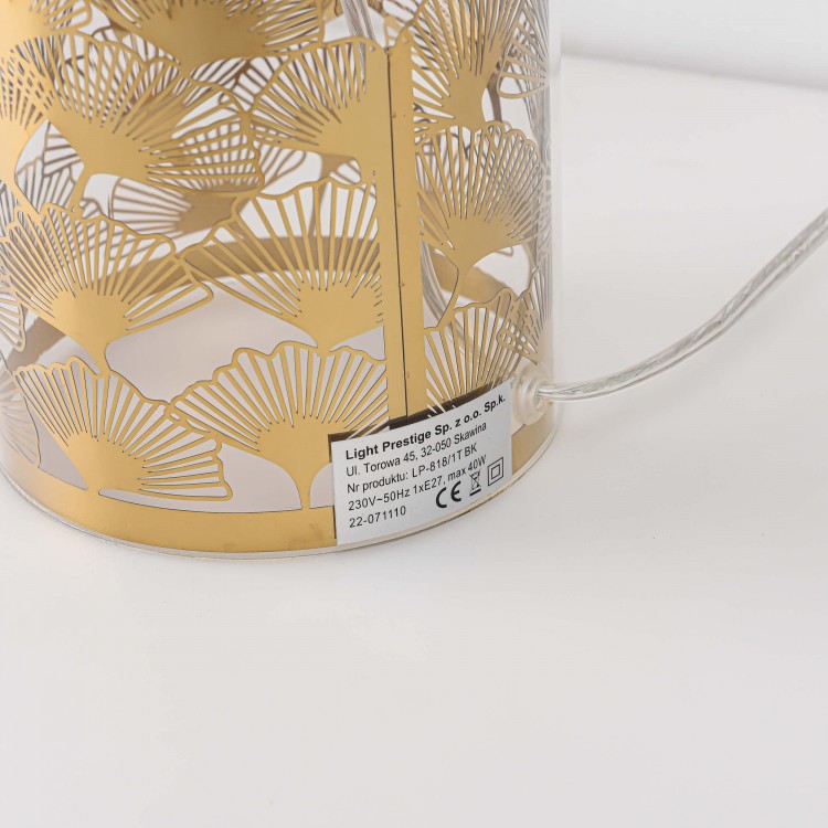 Lampa stołowa Sunflower czarno - transparentna 1xE27 - 3400