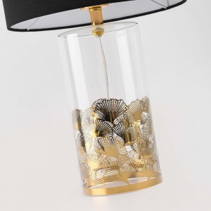 Lampa stołowa Sunflower czarno - transparentna 1xE27