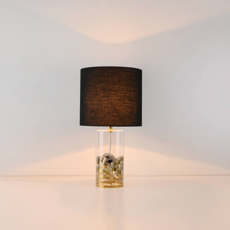 Lampa stołowa Sunflower czarno - transparentna 1xE27 - 3406