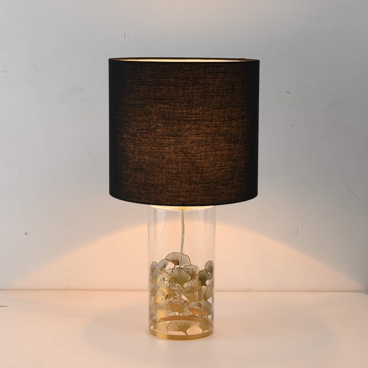 Lampa stołowa Sunflower czarno - transparentna 1xE27 - 3407