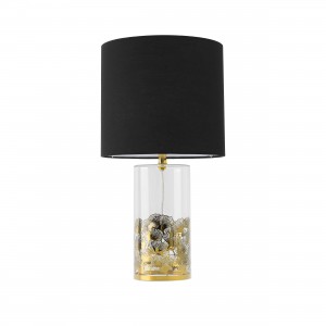 Lampa stołowa Sunflower czarno - transparentna 1xE27