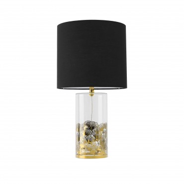 Lampa stołowa Sunflower czarno - transparentna 1xE27