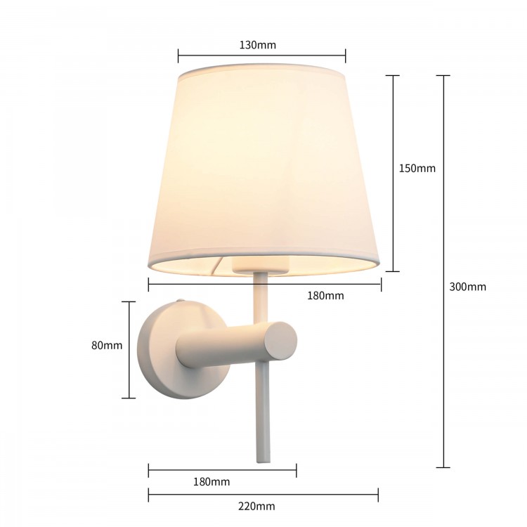 Kinkiet Tivoli biały 1xE27 - 3502