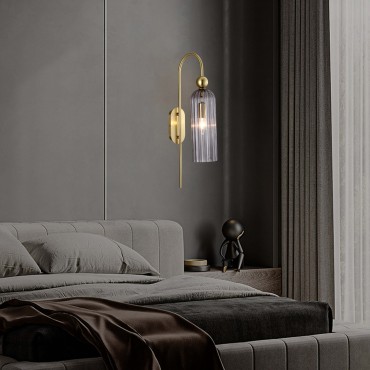 Kinkiet Piega 1 smoked 1xE14