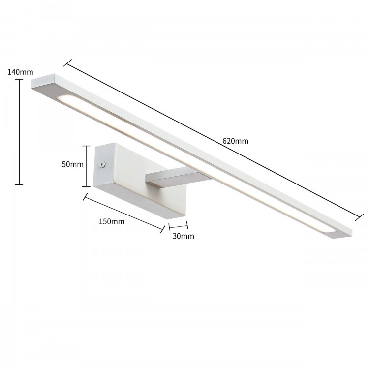 Isla kinkiet biały duży z IP44 4000K - 3632