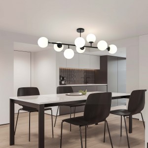 Lampa wisząca Dorado czarna 8xE14