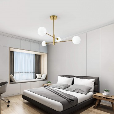 Lampa wisząca Dorado złota 4xG9