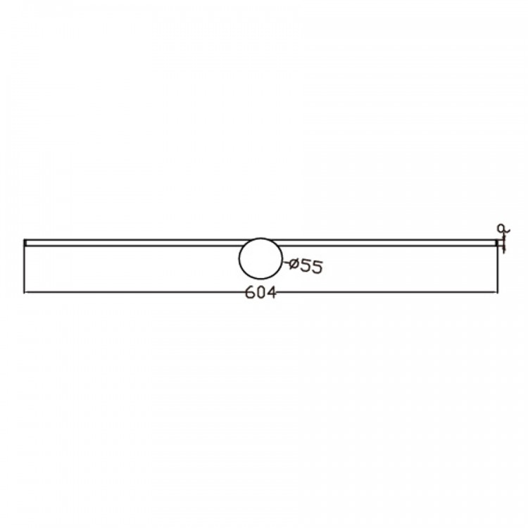 Kinkiet Modern Slim 60 cm czarny LED 3000K - 3875