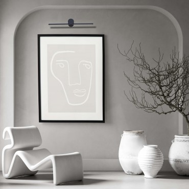 Kinkiet Modern Slim 40 cm czarny LED 3000K