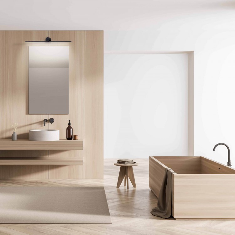 Kinkiet Modern Slim 40 cm czarny LED 3000K - 3908