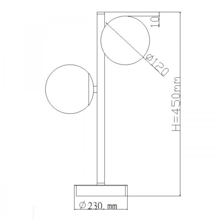 Lampa stołowa Dorado złota 2xG9 - 3934