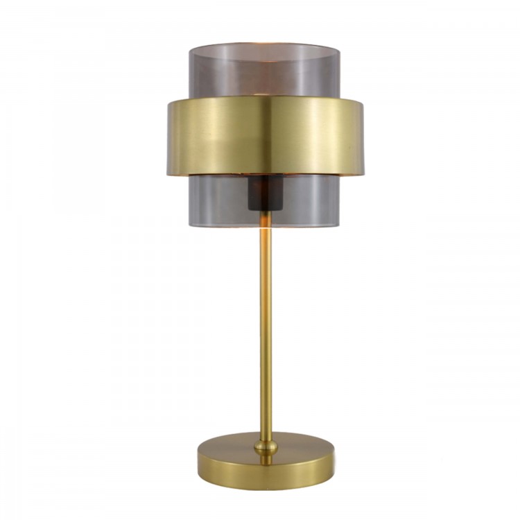 Lampa stołowa Miele dymno - złota 1xE14 - 3945