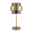Lampa stołowa Miele dymno - złota 1xE14