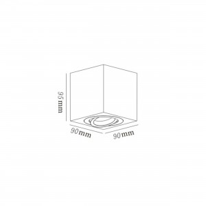 Oprawa natynkowa Lyon biała 1xGU10