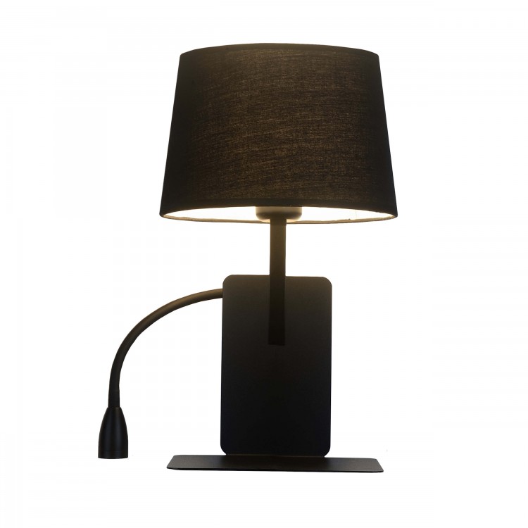 Kinkiet z półką Dakota lewy czarny 1xE27 - 4015