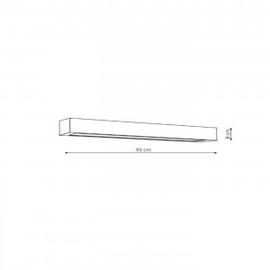 Kinkiet Ibros 93 cm biały IP44 LED 4000K