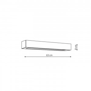 Ibros kinkiet czarny średni z IP44 3000K