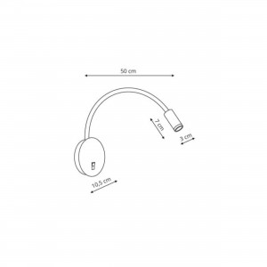 Kinkiet na elastycznym wysięgniku Senise czarny LED 3000K