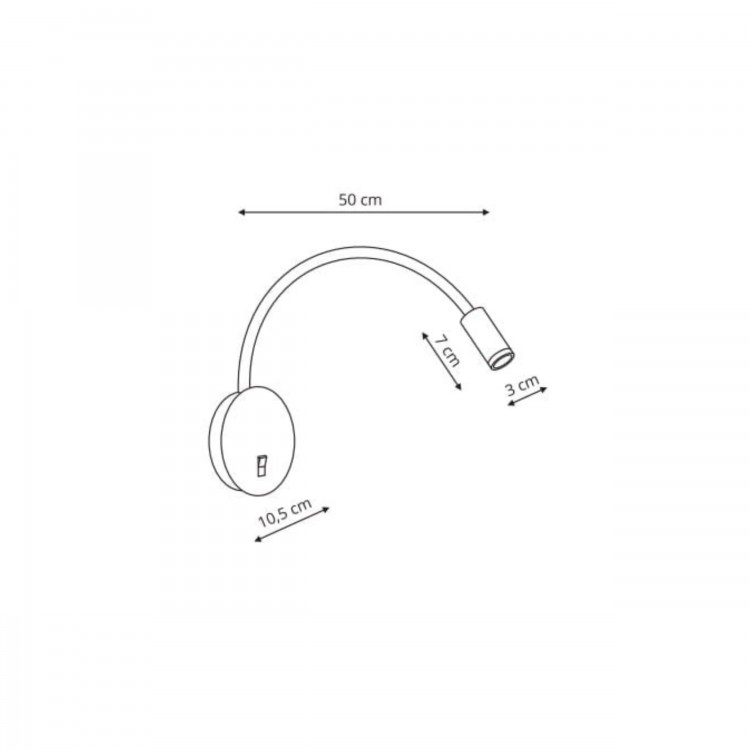 Kinkiet na elastycznym wysięgniku Senise czarny LED 3000K - 4102