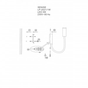 Kinkiet na elastycznym wysięgniku Senise czarny LED 3000K