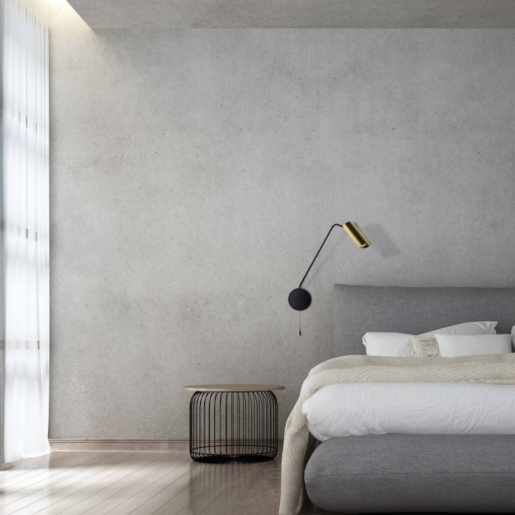 Kinkiet z wysięgnikiem Futuro czarno - złoty 1xGU10 - 4122