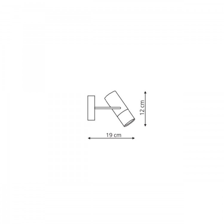 Kinkiet Bovino drewniano - czarny 1xGU10 - 4132