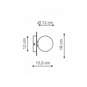 Kinkiet Roma złoty 1xG9