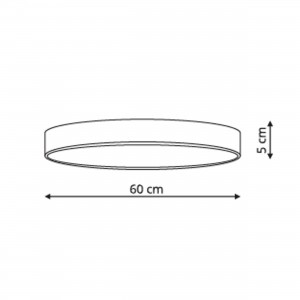 Rapido plafon duży czarny 3000K