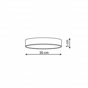 Rapido plafon mały czarny 3000K
