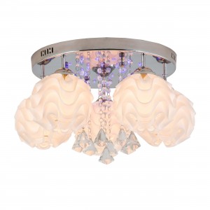 Ozdobny plafon Sada srebrny 5xE14 plus LED