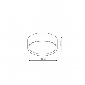 Plafon Hudson czarny LED 3000K