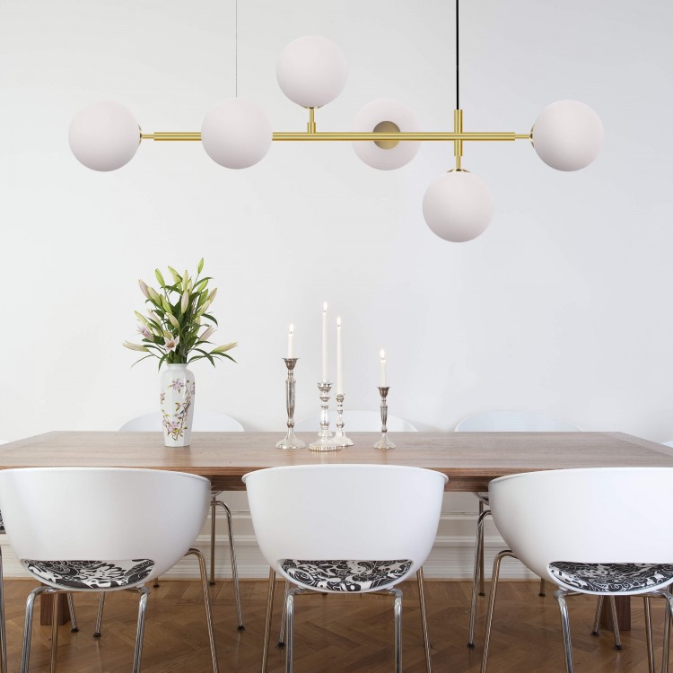 Lampa wisząca Alisa złota 6xE14 - 4353