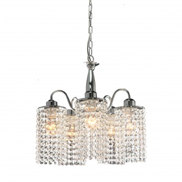 Lampa wisząca Bright Star srebrna 5xE27